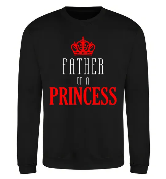 Свитшот Father of a princess Черный фото