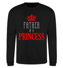 Свитшот Father of a princess Черный фото