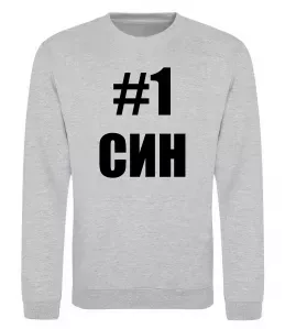 Свитшот Улюблений синочок Серый меланж фото