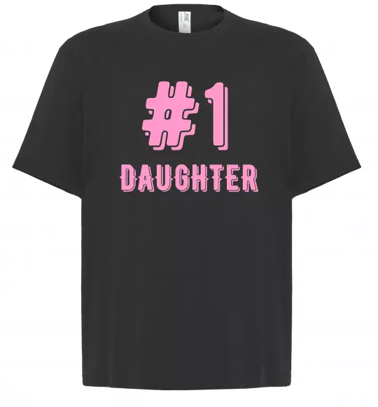 Футболка Оверсайз Улюблена донечка Чорний фото