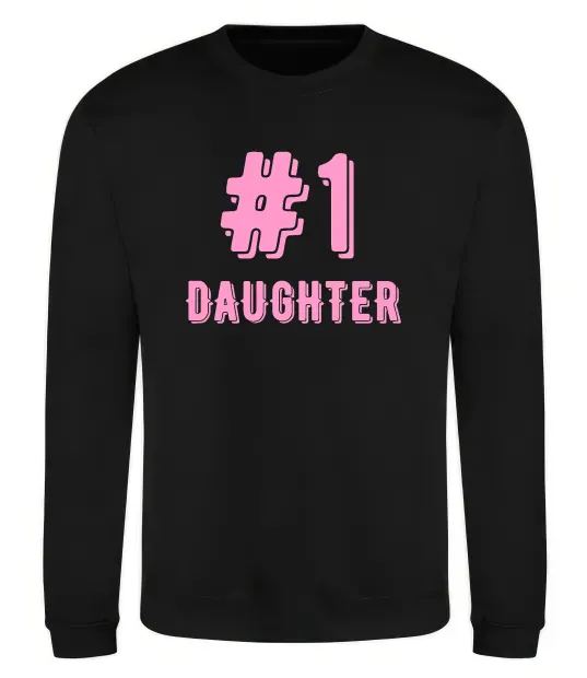 Світшот Улюблена донечка Чорний фото