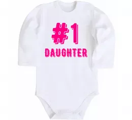 Детский боди Донька воїна ЗСУ Белый фото