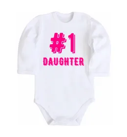 Детский боди Best daughter in world Белый фото