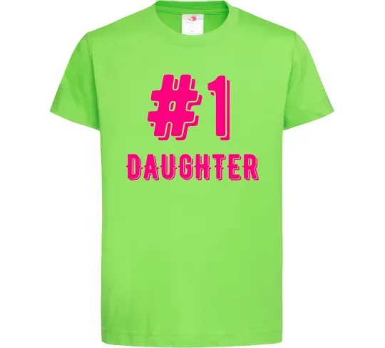 Дитяча футболка Улюблена донечка Лаймовий фото