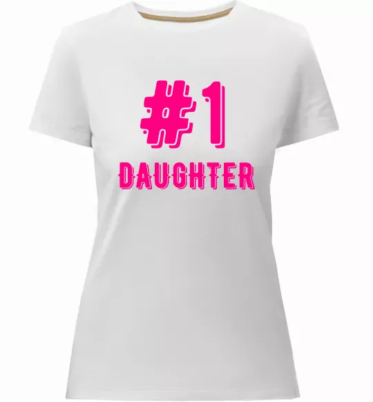 Женская премиум футболка Улюблена донечка Белый фото