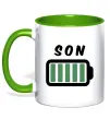 Чашка з кольоровою ручкою Son Зелений Чашка з кольоровою ручкою Son Зелений фото