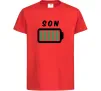 Детская футболка Son Красный фото