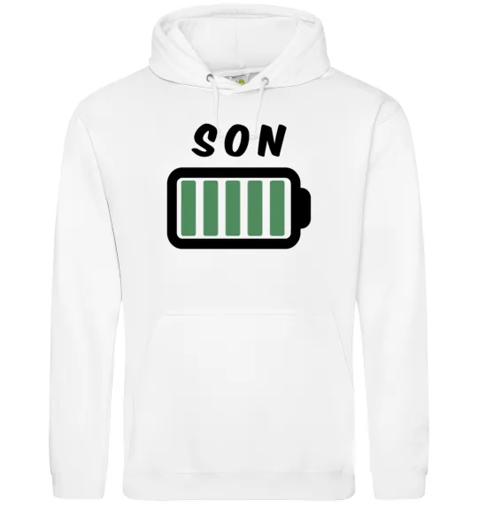 Мужская толстовка (худи) Son Белый фото