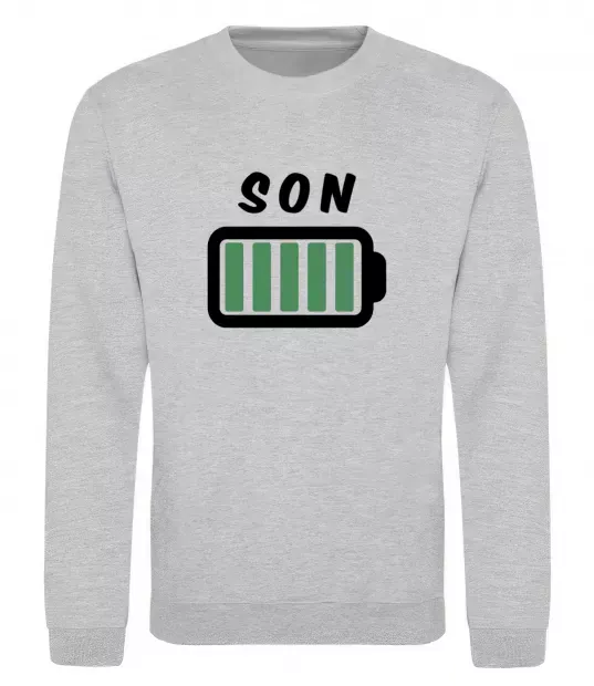 Свитшот Son Серый меланж фото