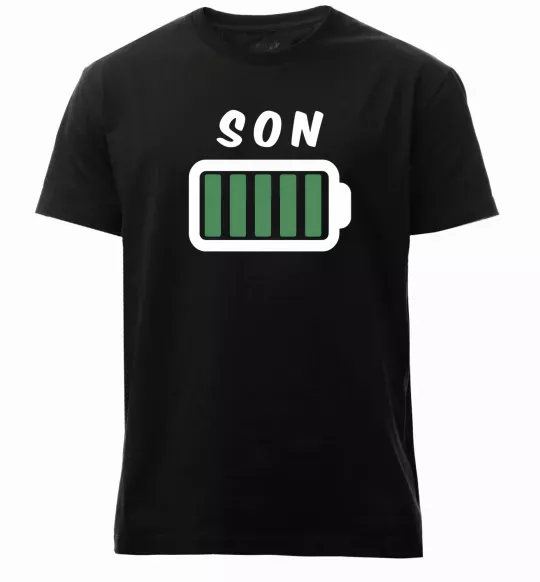 Мужская премиум футболка Son Черный фото