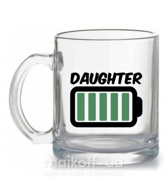 Чашка скляна Daughter Прозорий фото