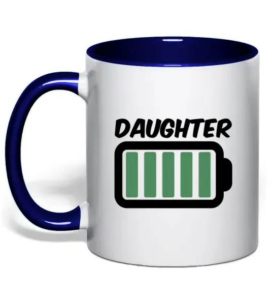 Чашка с цветной ручкой Daughter Глубокий темно-синий фото