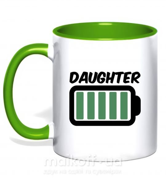 Чашка с цветной ручкой Daughter Зеленый фото