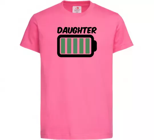 Дитяча футболка Daughter Яскраво-рожевий фото