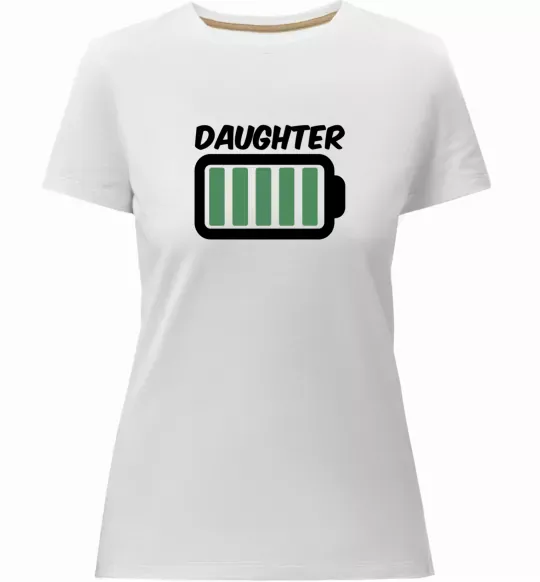 Жіноча преміум футболка Daughter Білий фото