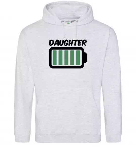 Женская толстовка (худи) Daughter Серый меланж фото