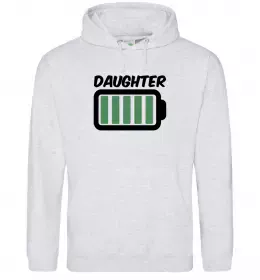 Женская толстовка (худи) Донька воїна ЗСУ Серый меланж фото