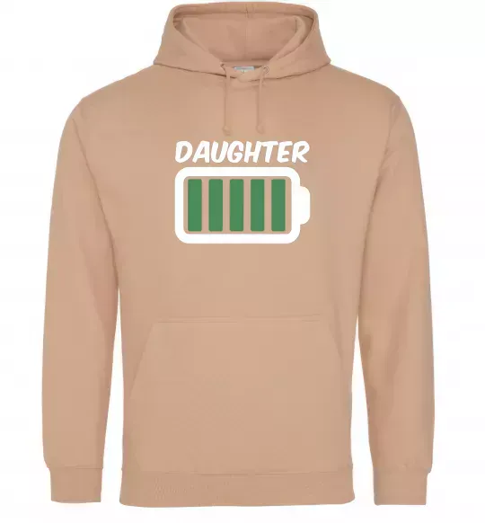 Женская толстовка (худи) Daughter Песочный фото