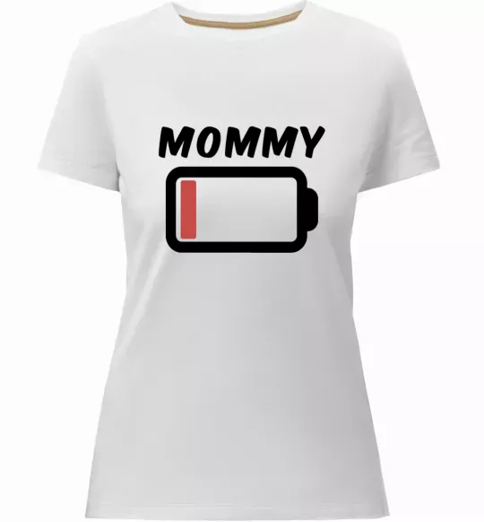 Жіноча преміум футболка Mommy Білий фото