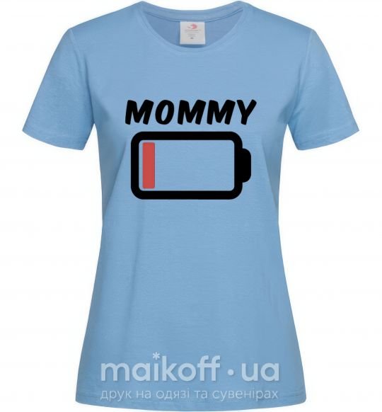 Жіноча футболка Mommy Блакитний фото