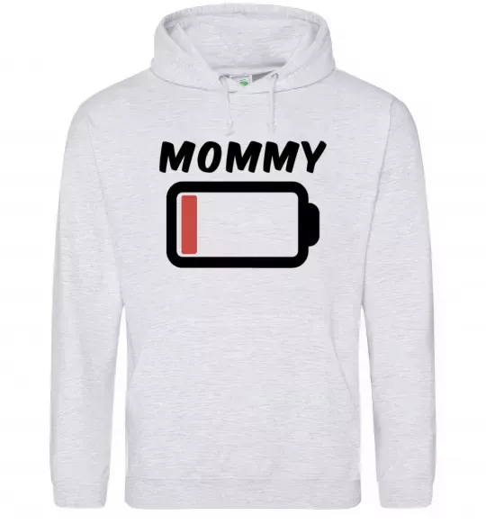 Женская толстовка (худи) Mommy Серый меланж фото