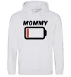 Женская толстовка (худи) Mommy Серый меланж Женская толстовка (худи) Mommy Серый меланж фото