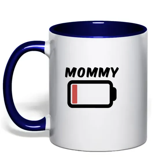 Чашка с цветной ручкой Mommy Глубокий темно-синий фото