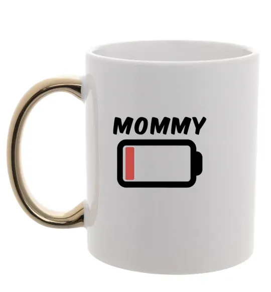 Чашка с цветной ручкой Mommy Золото фото