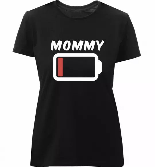 Жіноча преміум футболка Mommy Чорний фото