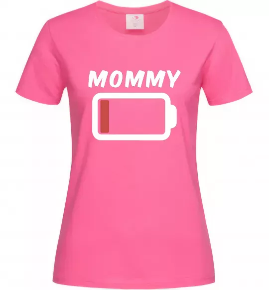 Женская футболка Mommy Ярко-розовый фото