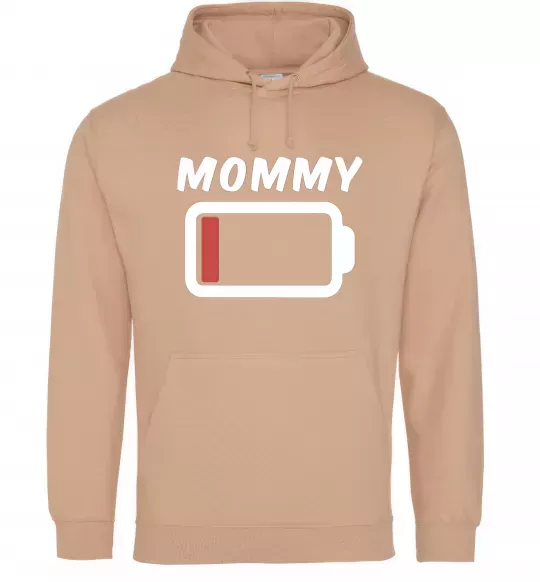 Женская толстовка (худи) Mommy Песочный фото