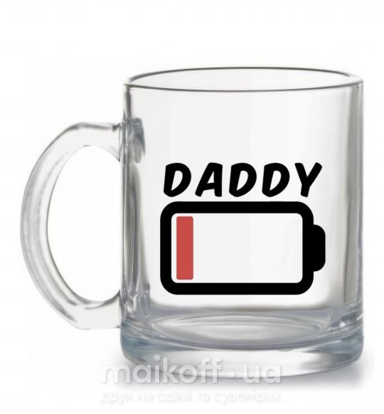 Чашка скляна Daddy Прозорий фото