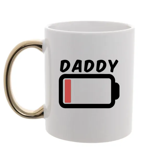 Чашка с цветной ручкой Daddy Золото фото