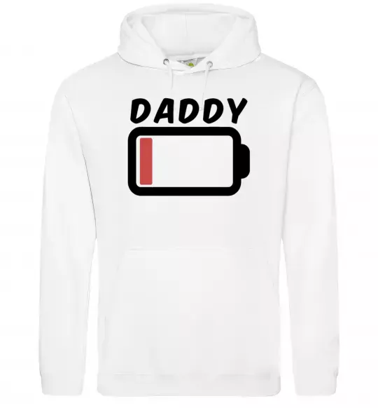 Мужская толстовка (худи) Daddy Белый фото
