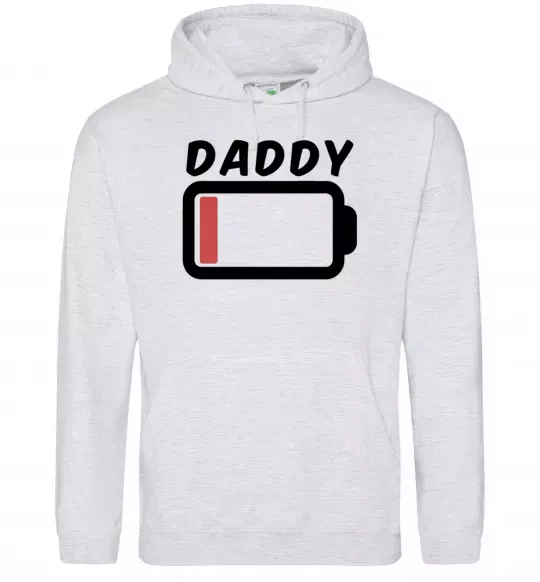 Мужская толстовка (худи) Daddy Серый меланж фото