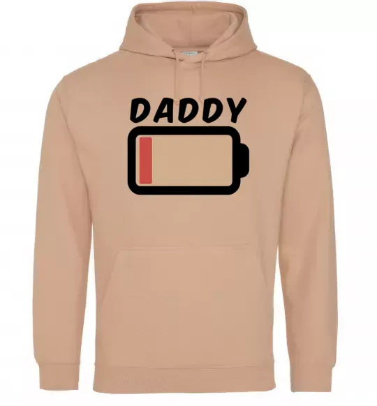 Мужская толстовка (худи) Daddy Песочный фото