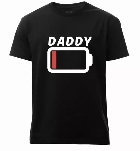 Мужская премиум футболка Daddy Черный фото