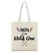 Эко-сумка Mom of the wild one Бежевый фото