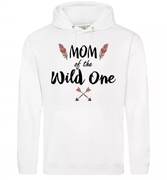 Жіноча толстовка (худі) Mom of the wild one Білий фото