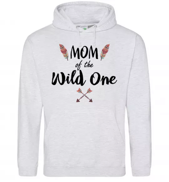Жіноча толстовка (худі) Mom of the wild one Сірий меланж фото