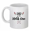 Чашка керамічна Dad of the wild one Білий фото
