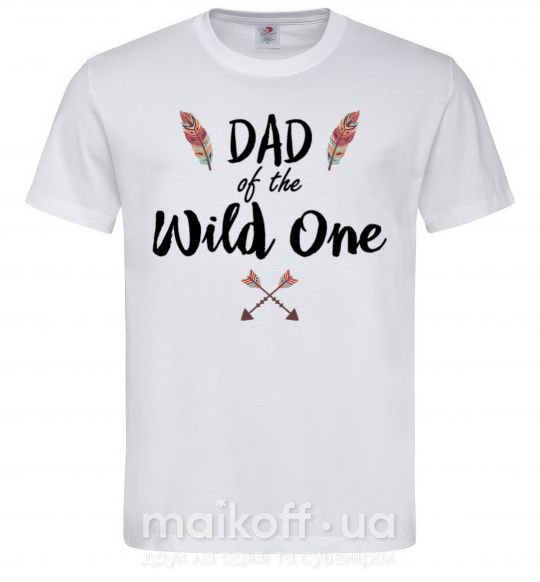 Чоловіча футболка Dad of the wild one Білий фото