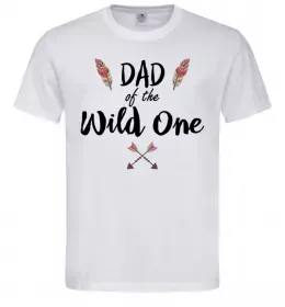 Мужская футболка Dad of the wild one Белый фото