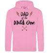 Чоловіча толстовка (худі) Dad of the wild one Рожевий фото