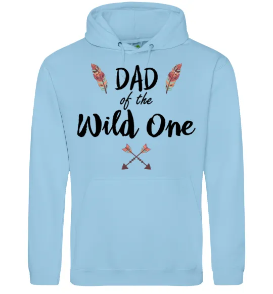 Чоловіча толстовка (худі) Dad of the wild one Блакитний фото