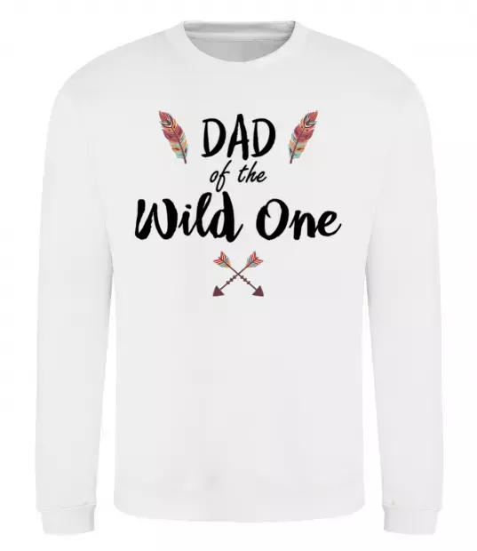 Світшот Dad of the wild one Білий фото