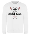 Світшот Dad of the wild one Білий фото