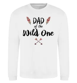 Світшот Dad of the wild one Білий фото