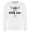 Світшот Dad of the wild one Білий фото