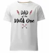 Мужская премиум футболка Dad of the wild one Белый фото